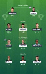 NZ vs SA Today Grand League Team