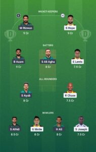 WI vs PAK Today GLTeam